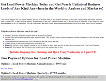 Tablet Screenshot of leadpowermachine.com